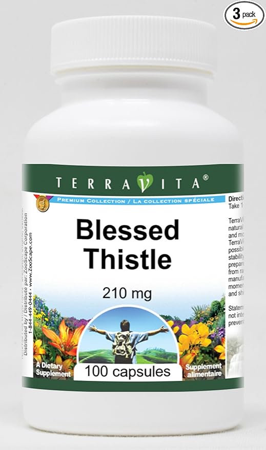 Blessed Thistle - 210 mg (100 Capsules ZIN: 513995) - 3 Pack