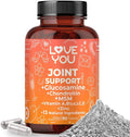 Love You Joint Support Supplement for Relief - Glucosamine Chondroitin MSM &amp Turmeric - Supports Mobility &amp Flexibility (Bones Back Knees Hands) 90 Tablets 45-Day Supply - Made in USA