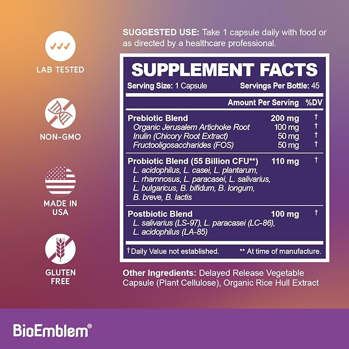 BioEmblem Beauty Probiotics for Women &amp Probiotics for Women &amp Men