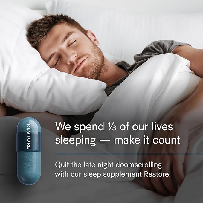 Tally Health Super NAD+ Bundle - Restorative Sleep + Cellular Energy &amp DNA Repair with Restore (30-Day Supply 90 Caps) + NAD+ (30-Day Supply 60 Caps)