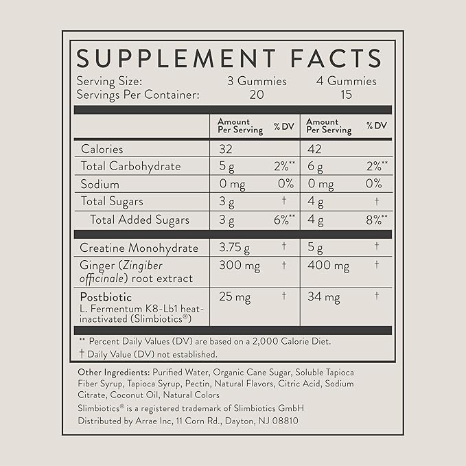 Arrae Tone Gummies – Creatine Monohydrate 5g for Women – Support Lean Muscle Strength &amp Recovery – Hormone-Friendly Muscle Toning Supplement – Sour Green Apple Flavor – 60 Count (Sour Green Apple