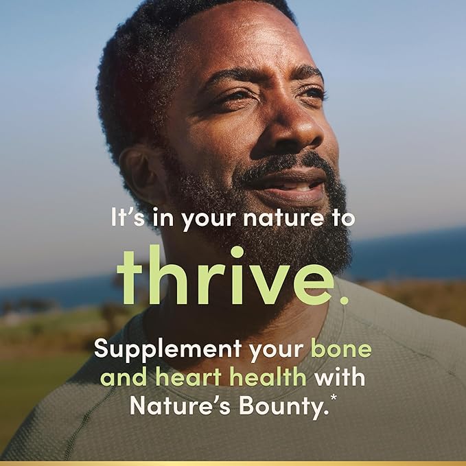 Nature's Bounty Vitamin D3 K2 Supplement 4000 IU D3 Plus 100 mcg of Vitamin K Supplements for Adults for Heart &amp Bone Health Support 60 Day Supply 60 Vegetarian Capsules (Pack of 3)