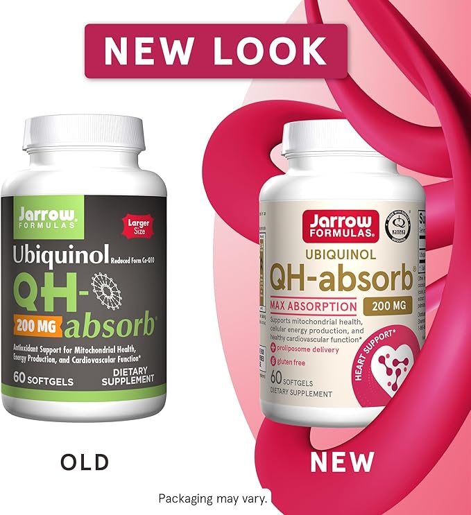 Jarrow Formulas QH-Absorb 200 mg-High Absorption Co-Q10-Active Antioxidant Form 60 Servings &amp Zinc Balance 15 mg-100 Servings -Includes Copper-Essential Mineral for Immune System Support