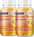 Calcium Citrate Gummies Calcium 1200mg with Vitamin D3 B6 B12 Magnesium Zinc Calcium Supplements for Women and Men Support Bone &amp Muscle Health 120 Chews Orange Flavor
