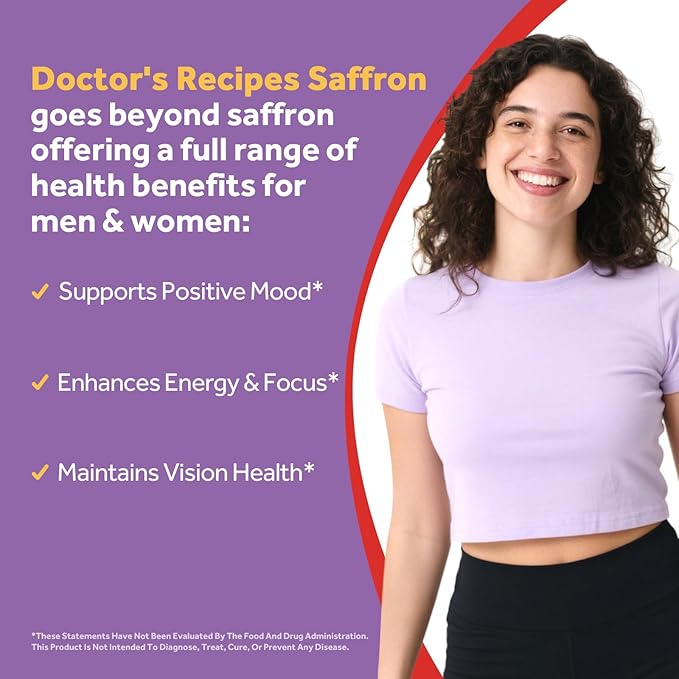Doctor's Recipes CoQ10 + Saffron Bundle (Pack of 2) | CoQ10 200mg Supplement (Item 1) &amp Saffron Extract Supplement (Item 2) | 240 Softgels + 120 Capsules