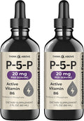 P5P Liquid Drops – Activated Vitamin B6 (Pyridoxal-5-Phosphate) – Fast Absorption Formula – 2 oz (60 mL) Pack of 2
