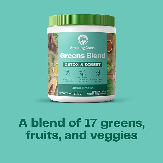 Build Your Smoothie Immunity Bundle with Isopure Zero Carb Creamy Vanilla Protein Powder (15 Servings) and Amazing Grass Greens Blend Detox &amp Digest (30 Servings)