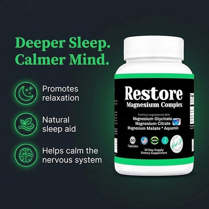 Restore Magnesium Complex Glycinate Citrate Malate with Aquamin