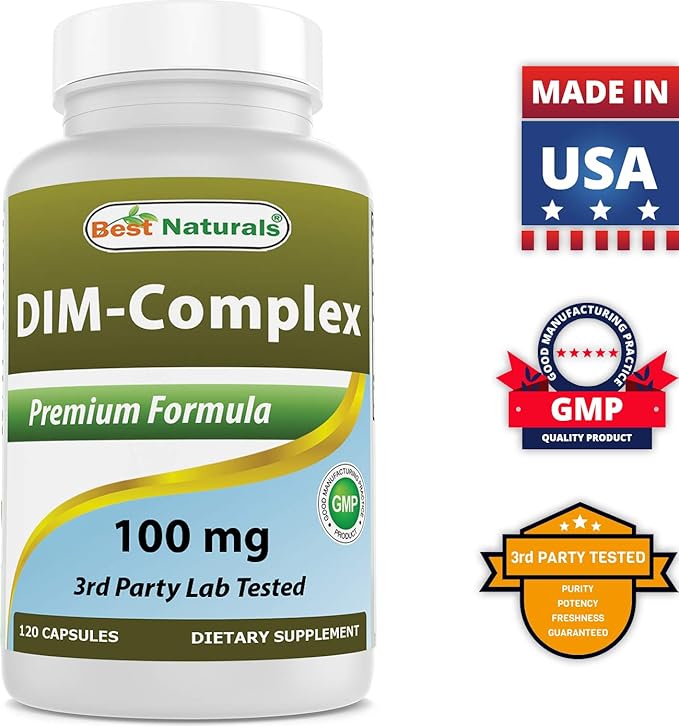Best Naturals DIM Supplement 100 mg &amp Vitamin B12 6000 mcg