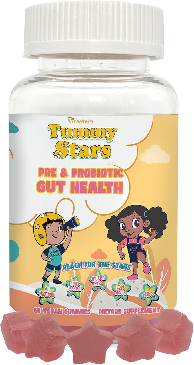 Kids Growth &amp Gut Health Bundle – Daily Multivitamin Gummies + Prebiotic and Probiotic Gummies – Gluten Free Vegan 2 Pack