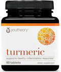 Youtheory Turmeric - 450 mg - with Black Pepper &amp Olive Leaf - Supports Joint &amp Brain Health* - Contains Bioenhancers Curcuminoids &amp Herbal Extracts - 90 Tablets (30 Day Supply)