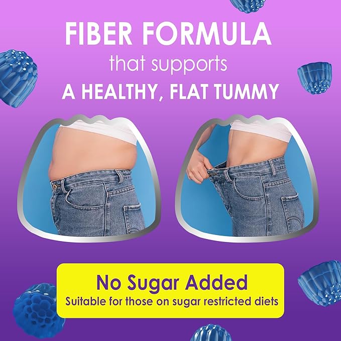 8G Fiber Gummies with Probiotics Fiber Supplement with 25 Billion CFU Probiotics Blend Inulin Green Tea Extract Support Digestive Health Regularity No Sugar Added Daily Gummy for Adults 120Cts