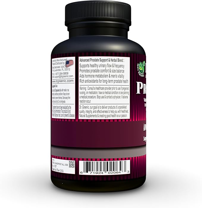 Prost All Advanced Prostate Support &amp Herbal Blend | Varuna Punarnava Gokshura Lavender DIM Pomegranate Quercetin &amp Boron | Saw Palmetto Free | 90 Capsules