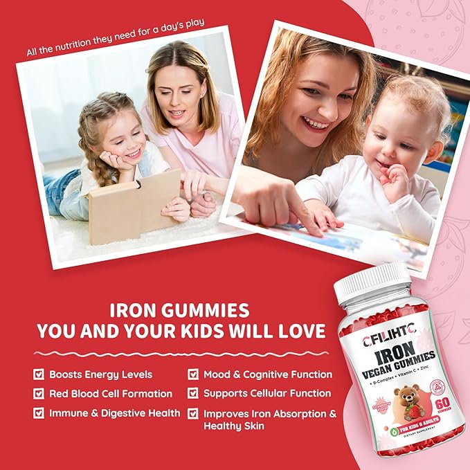 Liquid Iron Supplement for Women &amp Men Iron Gummies for Kids &amp Adults