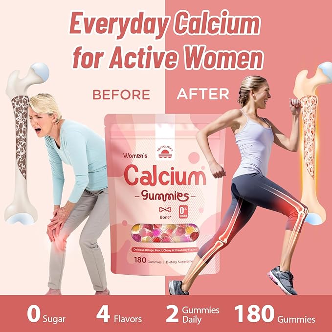 Calcium Gummies for Women – 1500mg Calcium Citrate with Vitamin D3 K2 Magnesium Zinc Boron &amp Soy Isoflavones – Calcium Supplement Vegan Zero Sugar Mixed Fruit Flavors 360 Count