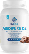 NuEthix Formulations Medipure DS with Rice Protein Phase 1 &amp 2 Detoxification System Supplement to Help Support The Body’s Natural Detoxification Process Chocolate (Non-Caffeinated) 21 Servings