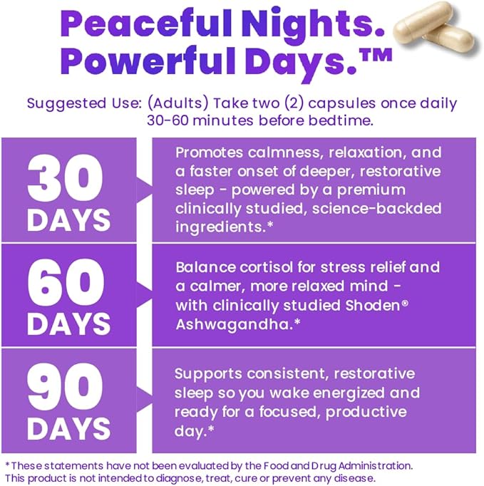 DormiOn™ Sleep + Restore + Stress Supplement | Herbal Sleep Aid for Women &amp Men | No Melatonin Non-Habit Forming | Ashwagandha GABA Valerian &amp Magnesium | Vegan 60 Capsules