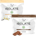 Muscle Feast Grass-Fed Whey Protein Isolate - Vanilla 5lb (x1) and Chocolate 5lb (x1) - All Natural Hormone Free Pasture Raised Whey Isolate Protein Powder for Men and Women Clean Gluten-Free
