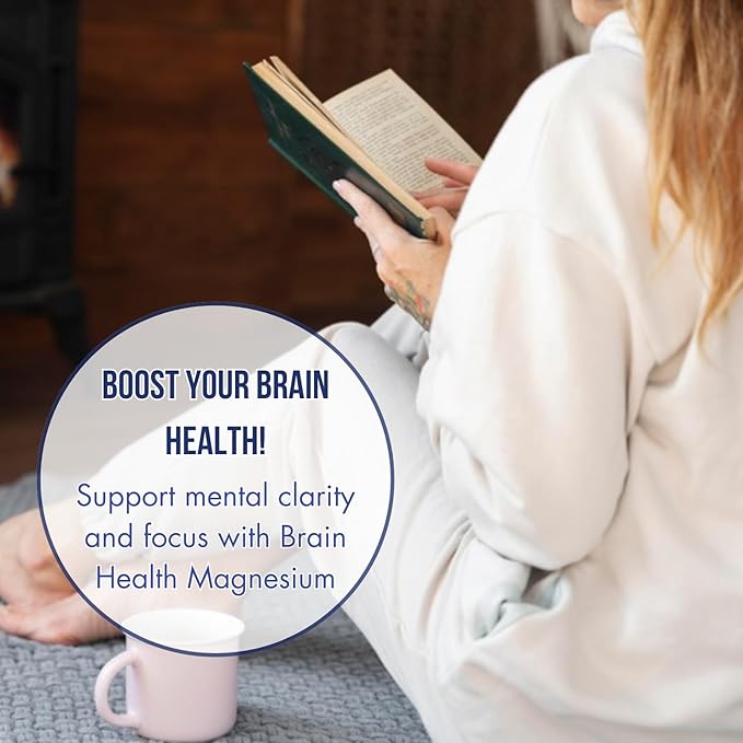 Brain Health Magnesium Supplement – Magnesium Support Supplement - Cognitive Support Memory &amp Focus - 60 Capsules