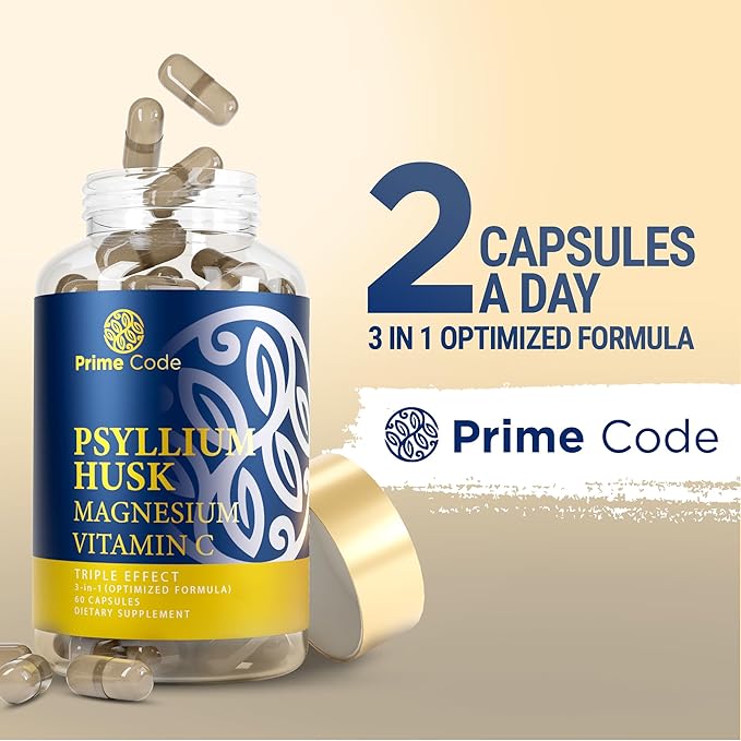 Prime Code Calcium Gummies for Women &amp Men with Magnesium Vitamin B12 Vitamin K2 &amp Vitamin D3 Psyllium Husk Capsules with Magnesium Citrate and Vitamin C CoQ10 250mg with Magnesium