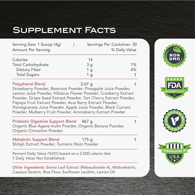 KaraMD Lectin Guard Gut Repair Colon Cleanse Supplement &amp Revive Reds Polyphenol Energy Booster | Antioxidants Shilajit &amp Enzymes | Non-GMO Gluten Free Vegan Friendly (30 Servings)
