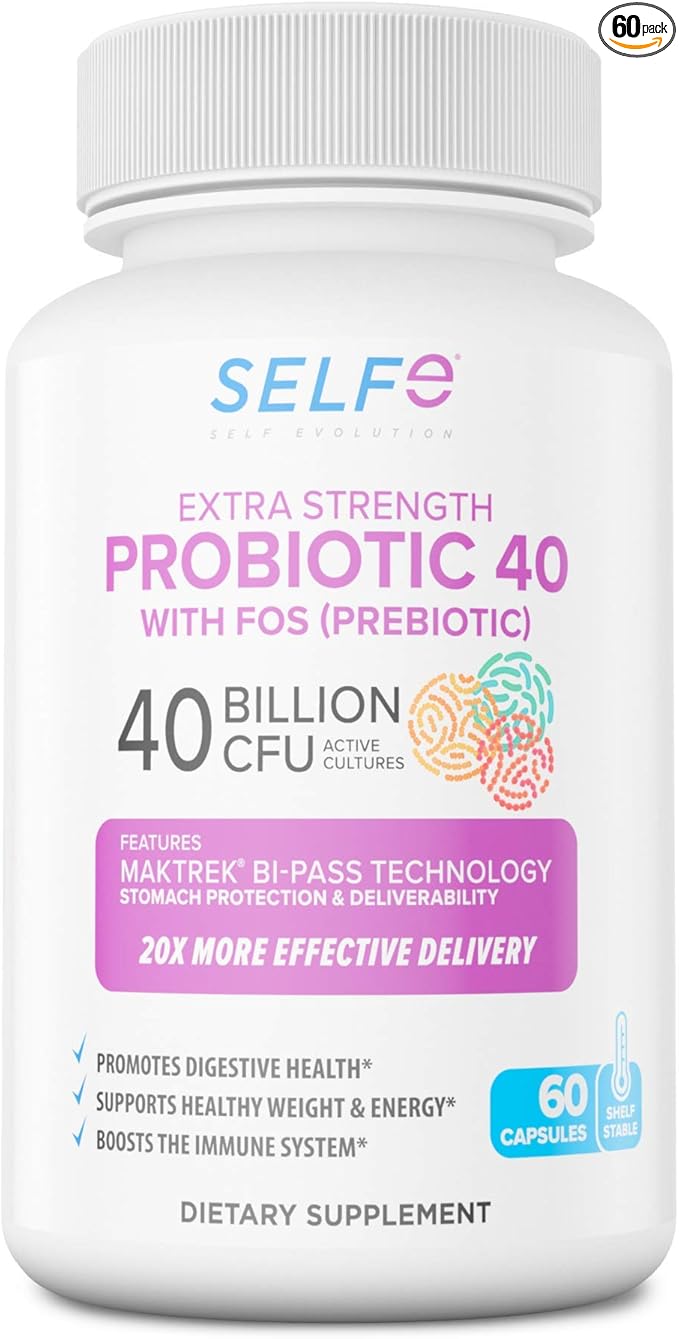 Probiotic for Women - 40 Billion CFUs - Probiotic Supplement with Prebiotics - 60 Veggie Capsules