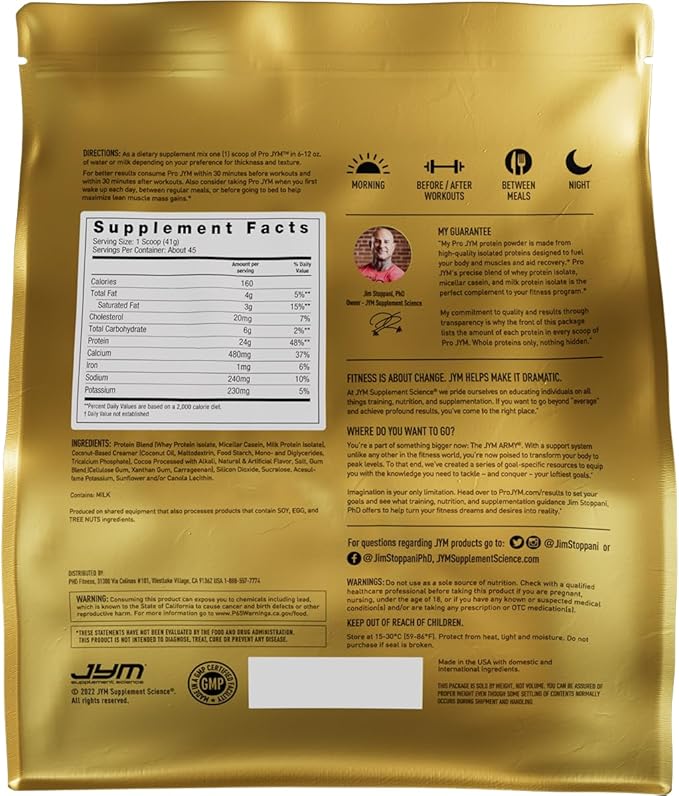 Pro JYM Chocolate Peanut Butter Protein Powder - Whey Protein Isolates Casein &amp Milk Protein Lean Muscle Building for Men &amp Women JYM Supplement Science 45 Servings