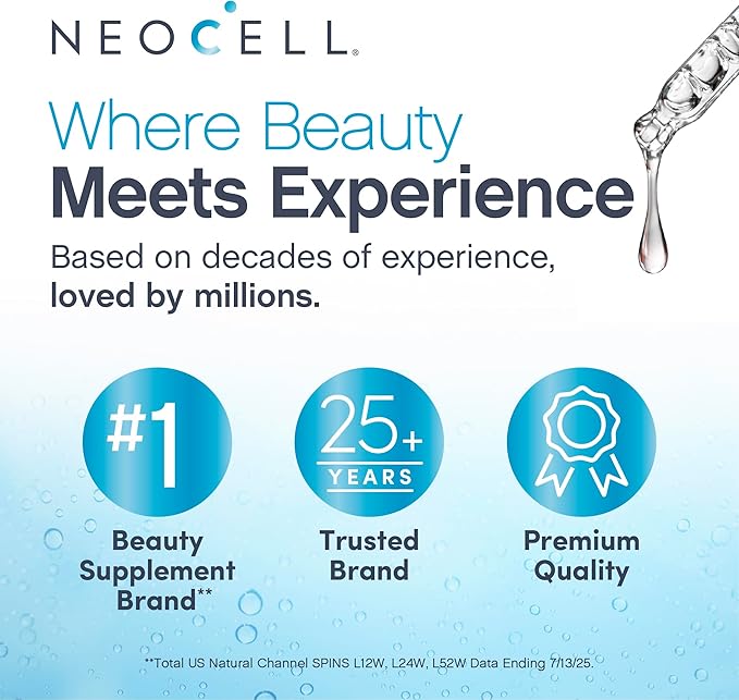 NeoCell Beauty Bundle for Women | Collagen Bio-Peptides Powder | Niacinamide Hyaluronic Acid Serum | Inside and Out Set