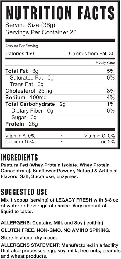 Fresh Simply Snickerdoodle 5lb | 26g Pasture Fed Premium Whey Protein | High Protein + Amino Acids | Muscle Building
