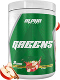 Alpha Supps - Alpha Greens Supplement | Fruit &amp Vegetable Superfood Powder | Over 40 Natural Plant Based Ingredients | Prebiotic &amp Probiotic Digestive Support Blend - 30 Servings (Apple Cinnam
