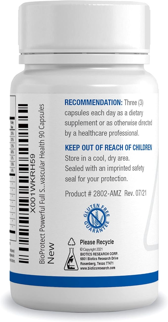 Biotics Research BioProtect Plus Protects Body from Oxidative Damage Supports Overall Health Immune Health Cardiovascular Health. Glutathione CoQ10 Taurine SOD Catalase 90 Capsules