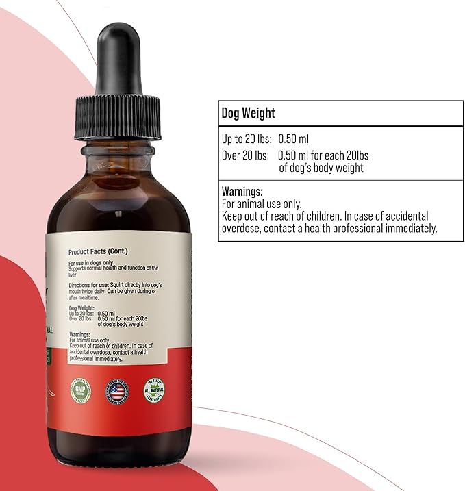 Milk Thistle for Dogs | Ancient Liver Support for Your Pets | Supports Healthy Liver Function with Dandelion &amp Artichoke | Natural Herbal Detox Formula Quick Absorption Easy to Mix with Food &am