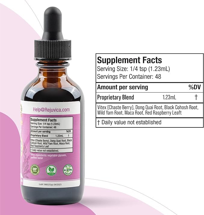 Rejuvica Health Balanced Femme + NoctuRest - Support Female Balance + Sleep - Liquid Delivery for Better Absorption - Dong Quai Melatonin Maca Hops Chamomile Theanine &amp More!