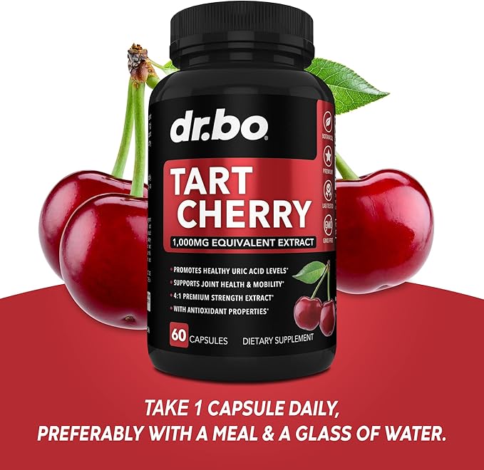 Glucosamine Chondroitin MSM Turmeric &amp Tart Cherry - Joint Health Supplement Knee Bone &amp Joints Purge Uric Acid Cleanse Flush Antioxidant Pills - Joint Support Pills &amp Tart Cherry Extract