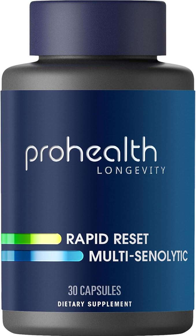 ProHealth Rapid Reset Multi-Senolytic Doctor Formulated Triple Lab Tested and GMP Manufactured 30 Capsules 3 Servings