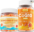 NEVISS Vitamin D3 5000IU + K2 (MK-7) 120mcg + CoQ10-250mg High Absorption Filled Gummies