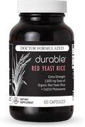 Durable RED Yeast Rice – Organic 1600 mg Extra Strength + CoQ10 Phytosome – Supports Healthy Cholesterol Heart Lipids &amp Circulation – Doctor Formulated Non-GMO Vegan Made in USA (60 Capsules
