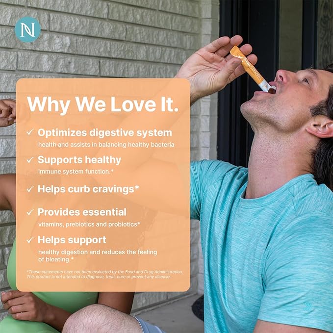 NeoraFit - Block+Balance Pre and Probiotic Powder - Daily Use Craving Support Vitamin C &amp B Blend Convenient Stick Packs - 30 Count