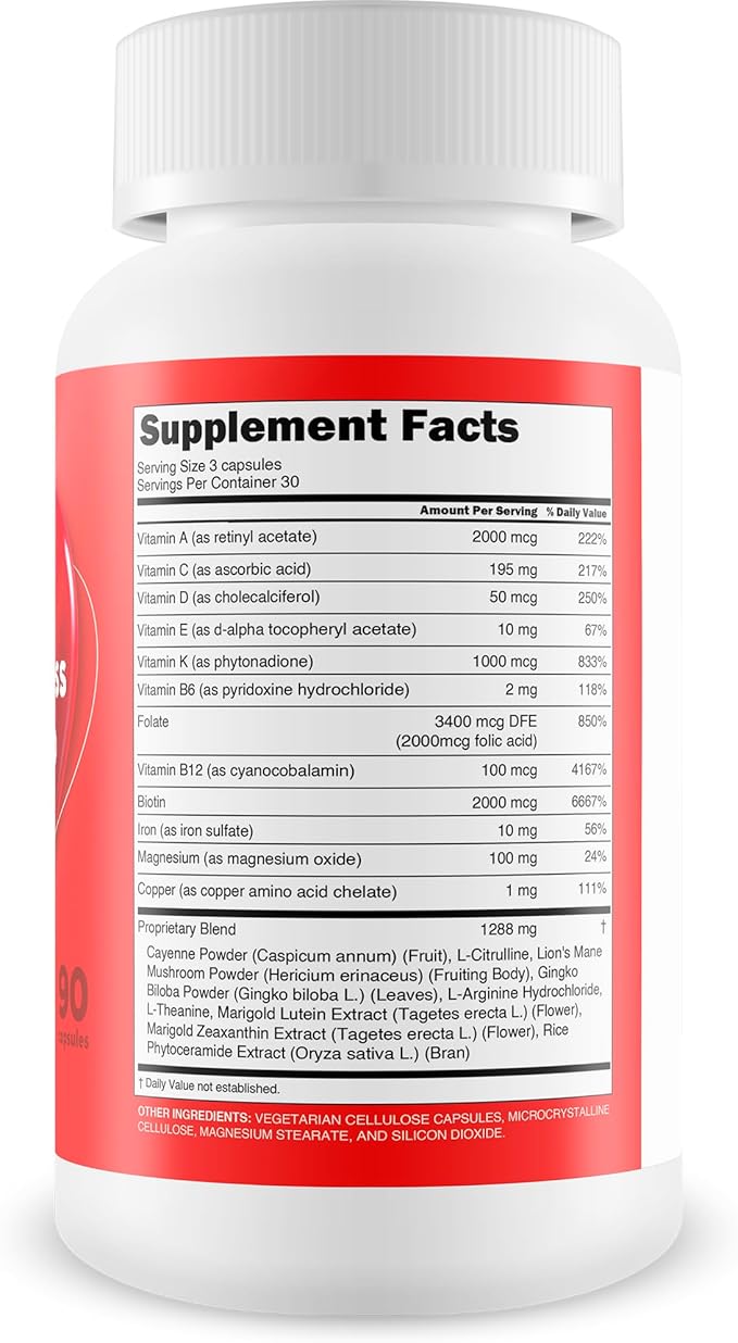 Blood Press Sure Pro With Magnesium 12 - Our Best Circulation Support Pressure Supplement - Circulation Vitamin Blood Flow - High Pressure Pills - Blood Flow Vasodilator Blood Circulation Supplements