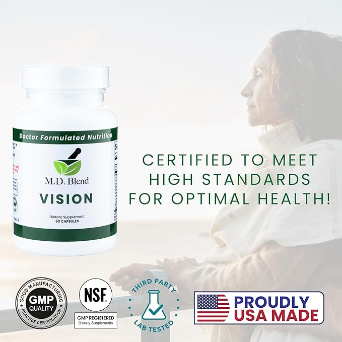 Vision Expertly Formulated Lutein and Zeaxanthin Supplements for Eye Health AREDS2 Preservision Support Astaxanthin Zinc Thiamine Eye Vitamins A &amp C - 90 Capsules (Pack of 3)