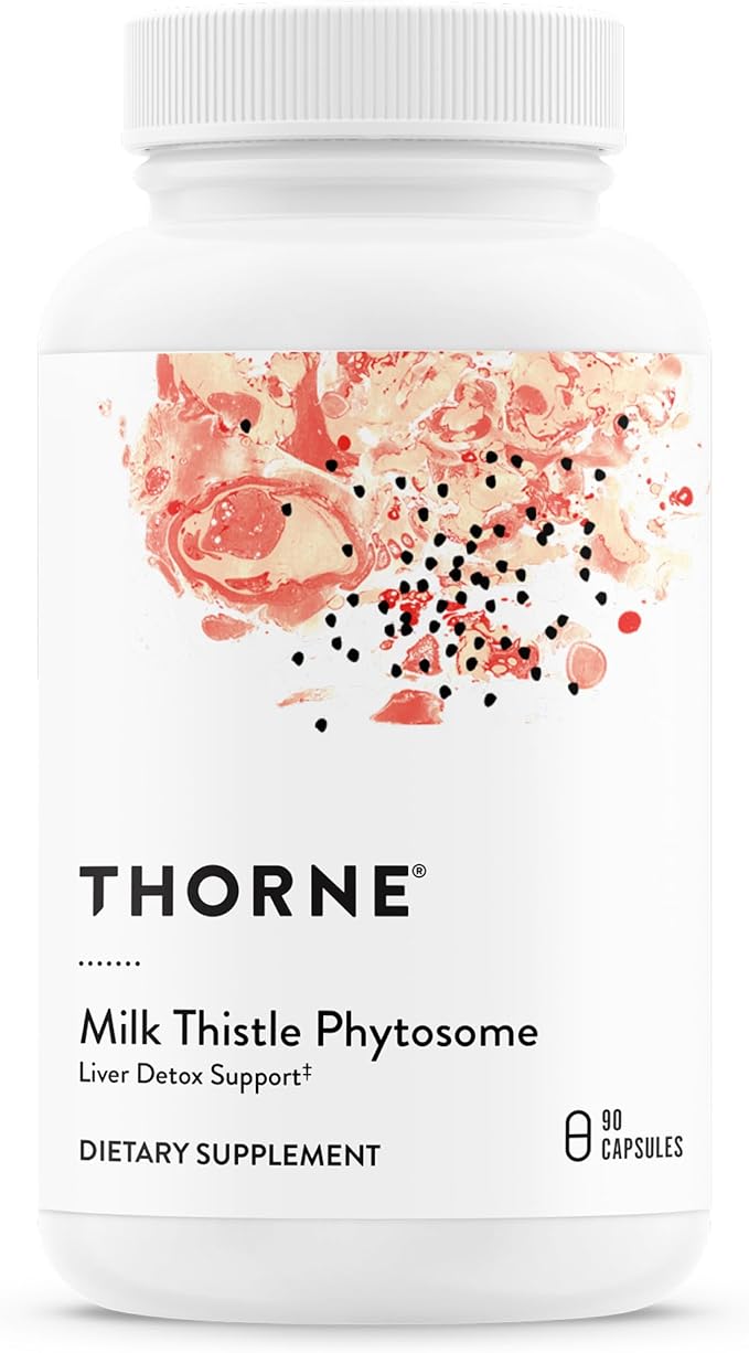 THORNE - Milk Thistle Phytosome (Formerly Siliphos) - Botanical Extract Complex for Antioxidant and Liver Support* - Third-Party Certified - Gluten Dairy &amp Soy-Free - 90 Capsules