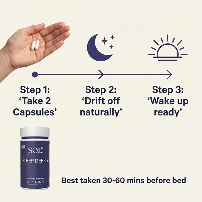 Sleep Aid Without Melatonin for Adults - 60 Capsules - Herbal Vegan &amp Gluten Free Sleep Supplement Aid - Pastillas para dormir - Sleep Deeply Made in the USA