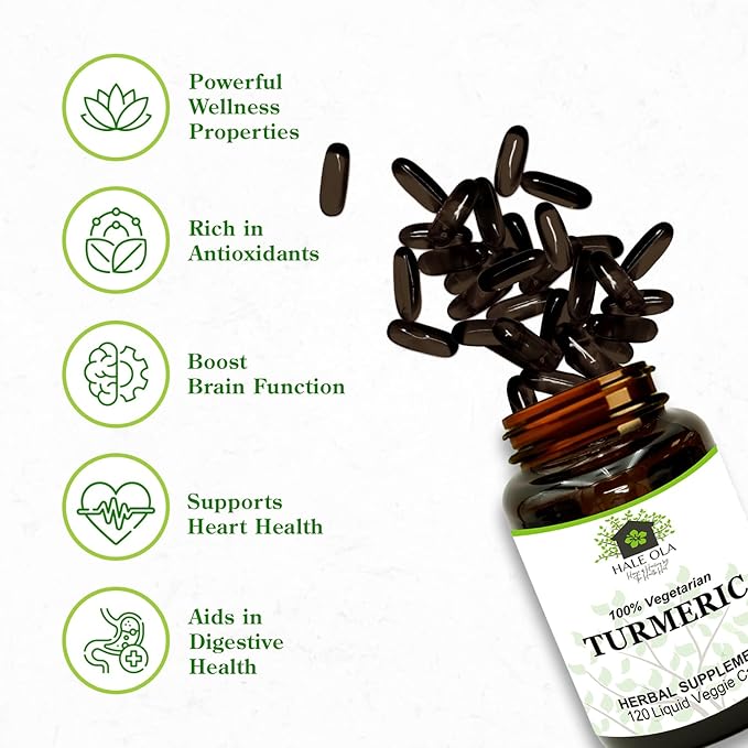 Turmeric Curcumin Supplement |120 Liquid Capsules - Ultra High Absorption Potent Turmeric Curcumin Supplement with 95% Curcumin Extract - Non GMO Tumeric Capsules for Joint Support Extra Strength