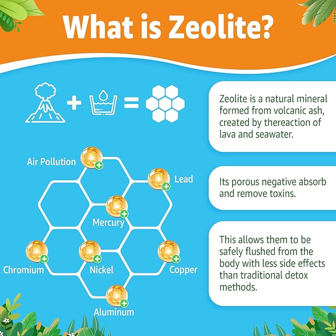 2 Pack Zeolite Detox Gummies for Kids &amp Adults + 1 Pack Calcium Supplement 600mg with Vitamin D3 K2