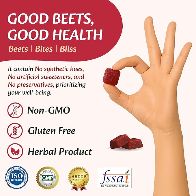 Goodbeets Soft Chews | Non-GMO Grape Seed Extract &amp Beet Powder Help Maintain Healthy Circulation Blood Pressure &amp Energy