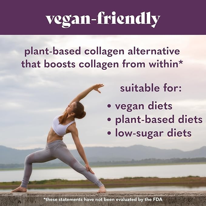 Copina Co. Vanilla Beauty Vegan Collagen Booster Creamer: Plant Based Collagen Support Smoothie Drink Vegan Creamy Blend | Vanilla Flavor | 1 Bag - 25 Servings per Bag