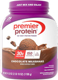 Premier Protein Powder Chocolate Milkshake 30g Protein 1g Sugar No Soy Gluten Free 41.9oz (29 Servings)