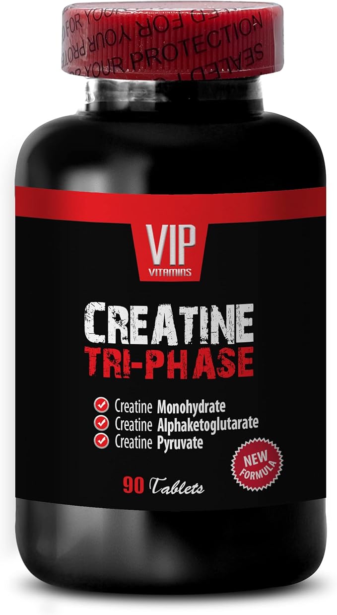 Muscle gain for Women - CREATINE TRI-Phase - creatine Pills Creatine Monohydrate Creatine Alphaketoglutarate Creatine Pyruvate creatine Pills for Muscle gain creatine - 1B 90 Tablets