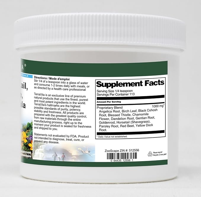 Red Beet Horsetail Blessed Thistle and More Formula Powder (4 oz ZIN: 512556) - 3 Pack