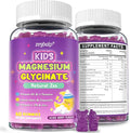 Magnesium Glycinate Gummies For kids - Sugar Free Magnesium Bisglycinate Supplement 200mg with L-theanine Chamomile Calcium B6 D3 &amp Zinc - for Natural Zzz &amp Overall Health - Melatonin Free